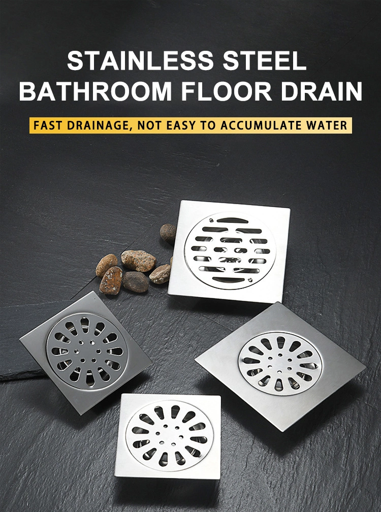 304 Stainless Steel Easy to Install Embedded Shower Room Anti Odor and Anti-Clogging Floor Drain