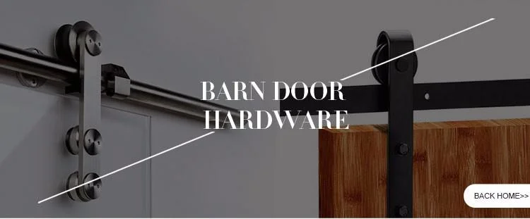 Black Carbon Steel Wood Interior Sliding Barn Doors Hardware