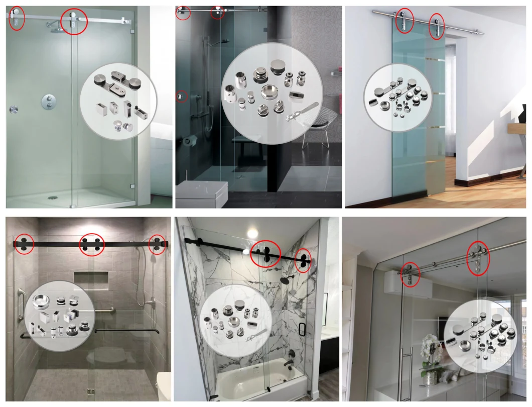 Sliding Door Accessories Manufacturer Shower Glass Sliding Door Fitting Hardware Wooden Door Fitting